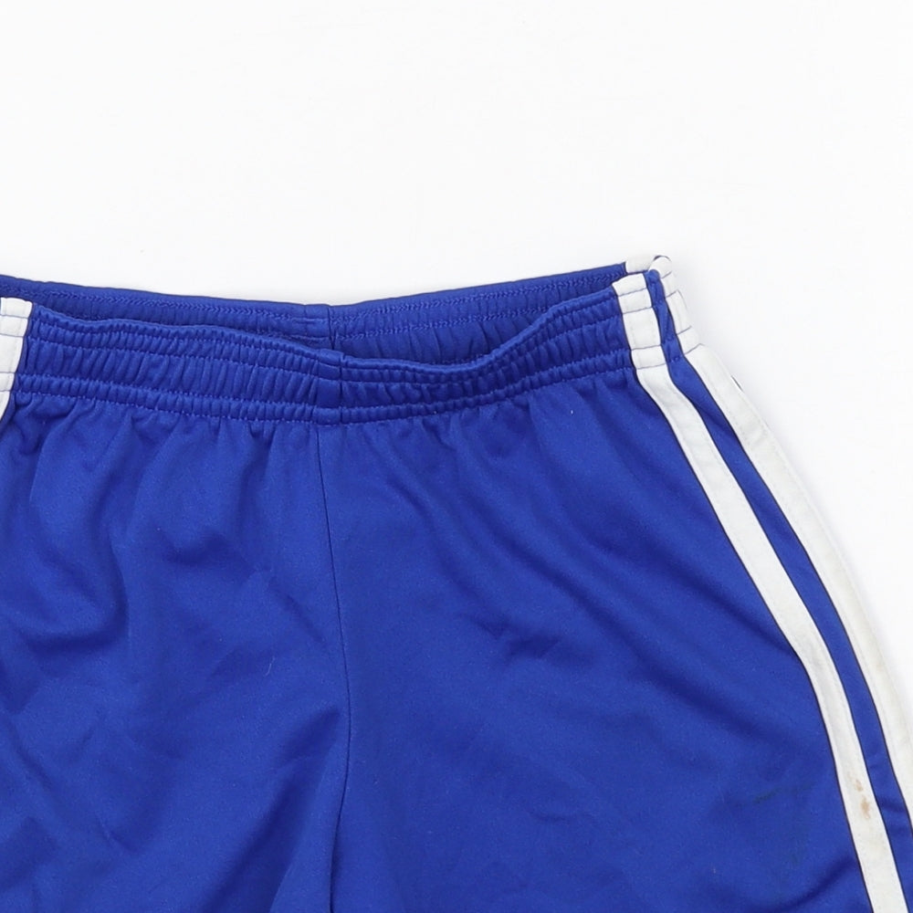 adidas Boys Blue Polyester Sweat Shorts Size 5-6 Years Regular Tie - Leicester City Football Club