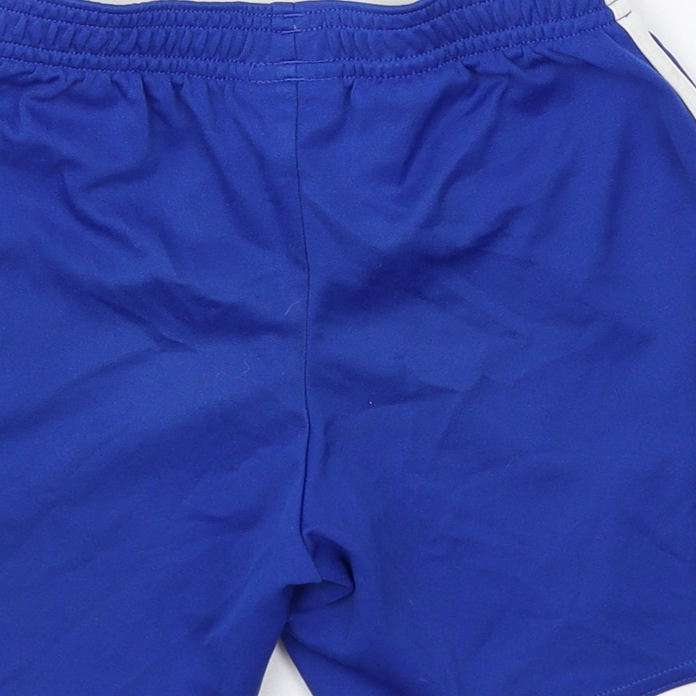 adidas Boys Blue Polyester Sweat Shorts Size 5-6 Years Regular Tie - Leicester City Football Club