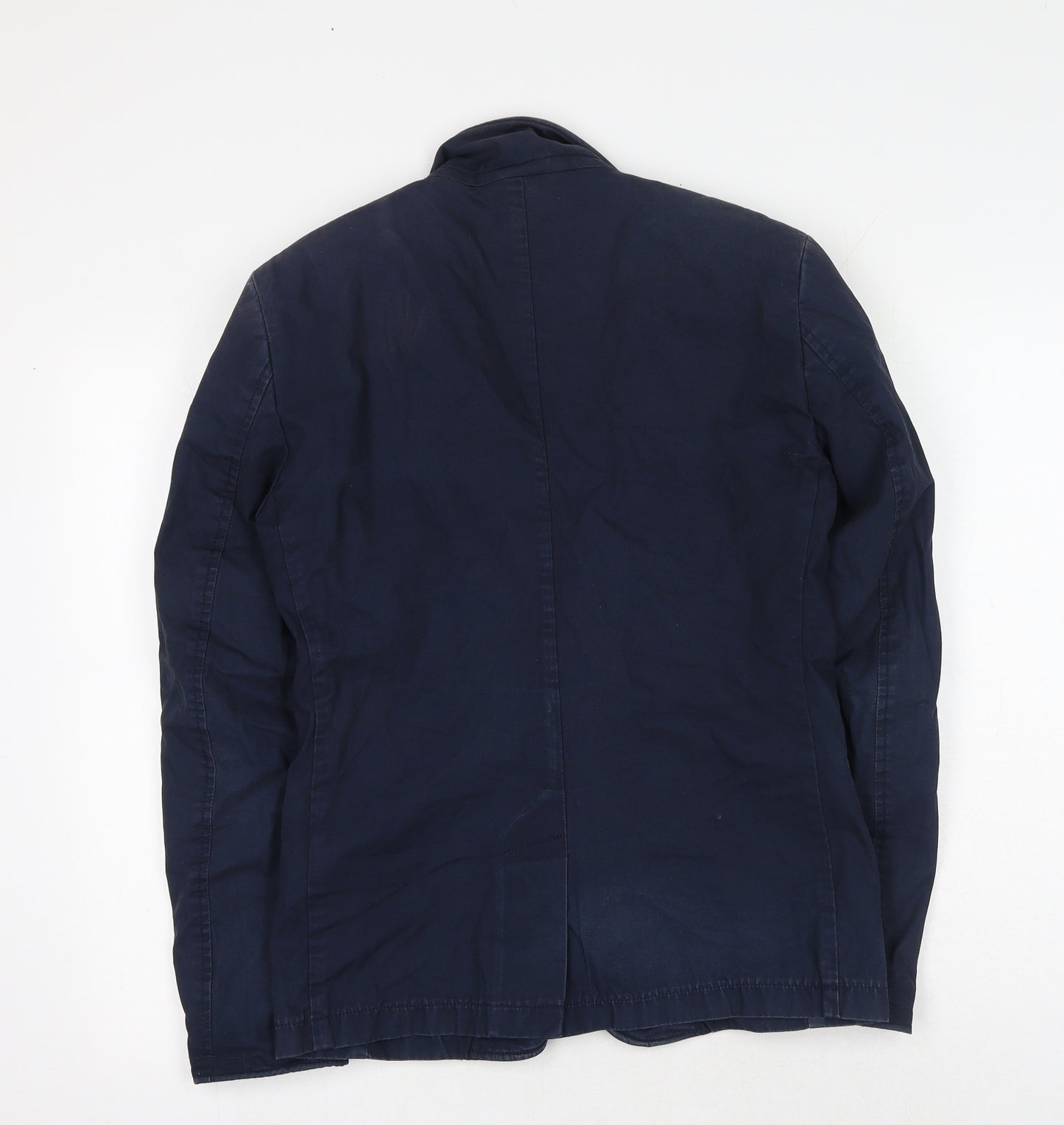 Stanley Adams Mens Blue Polyester Jacket Blazer Size 38