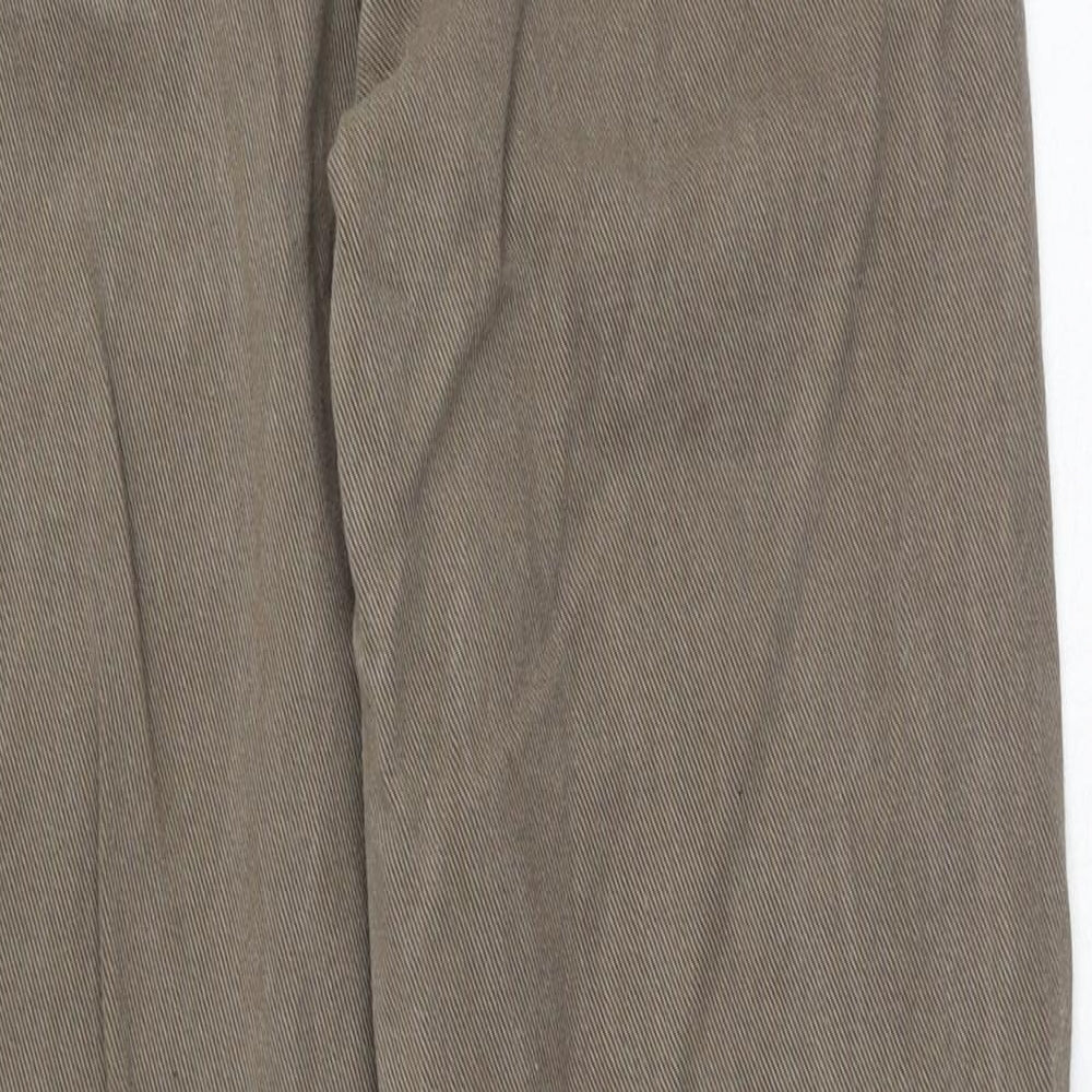 SheIn Womens Brown Geometric Cotton Mom Jeans Size XS Regular Button - Patchwork
