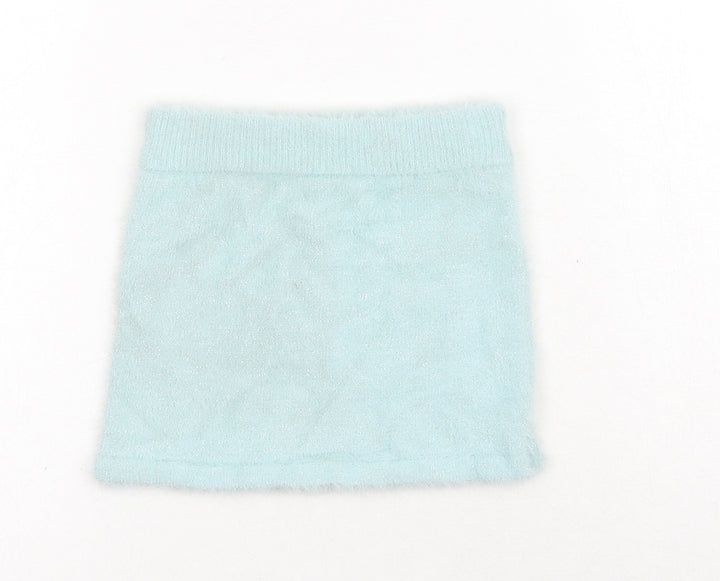 River Island Baby Green Nylon Mini Skirt Size 18-24 Months Pull On