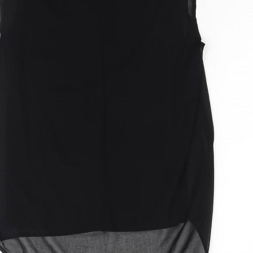 Costes Womens Black Polyester Basic Tank Size S V-Neck