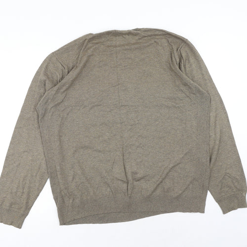 NEXT Mens Green Round Neck Cotton Pullover Jumper Size L