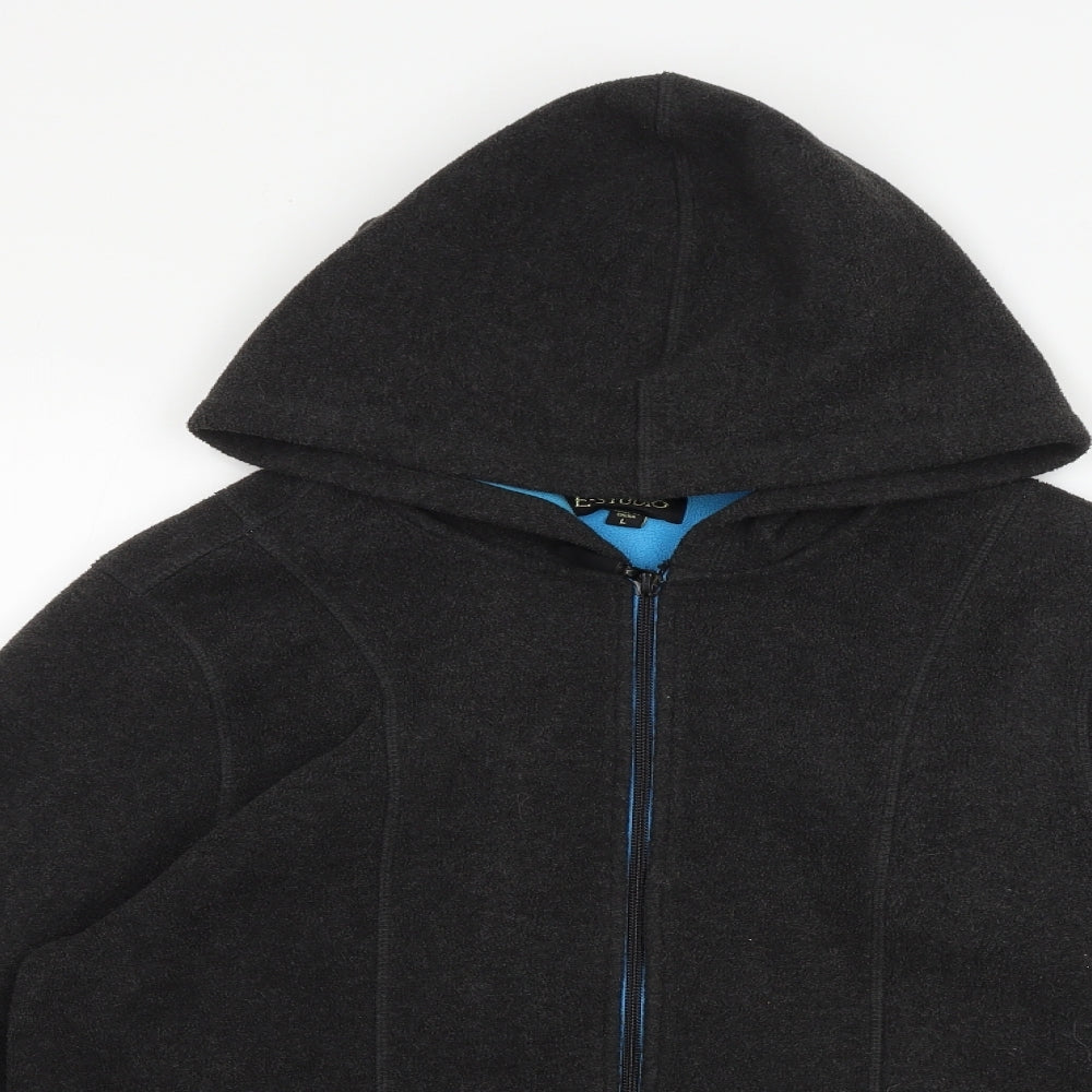 Estudio Mens Green Polyester Full Zip Hoodie Size L