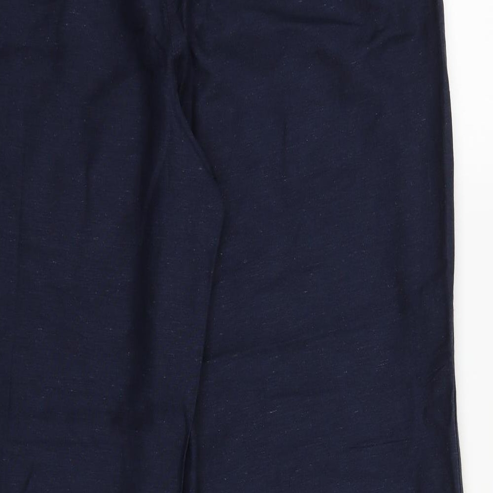 Anthology Womens Blue Viscose Trousers Size 18 L31 in Regular Tie