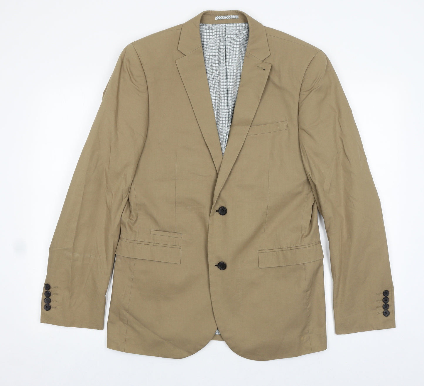 NEXT Mens Beige Cotton Jacket Blazer Size 40