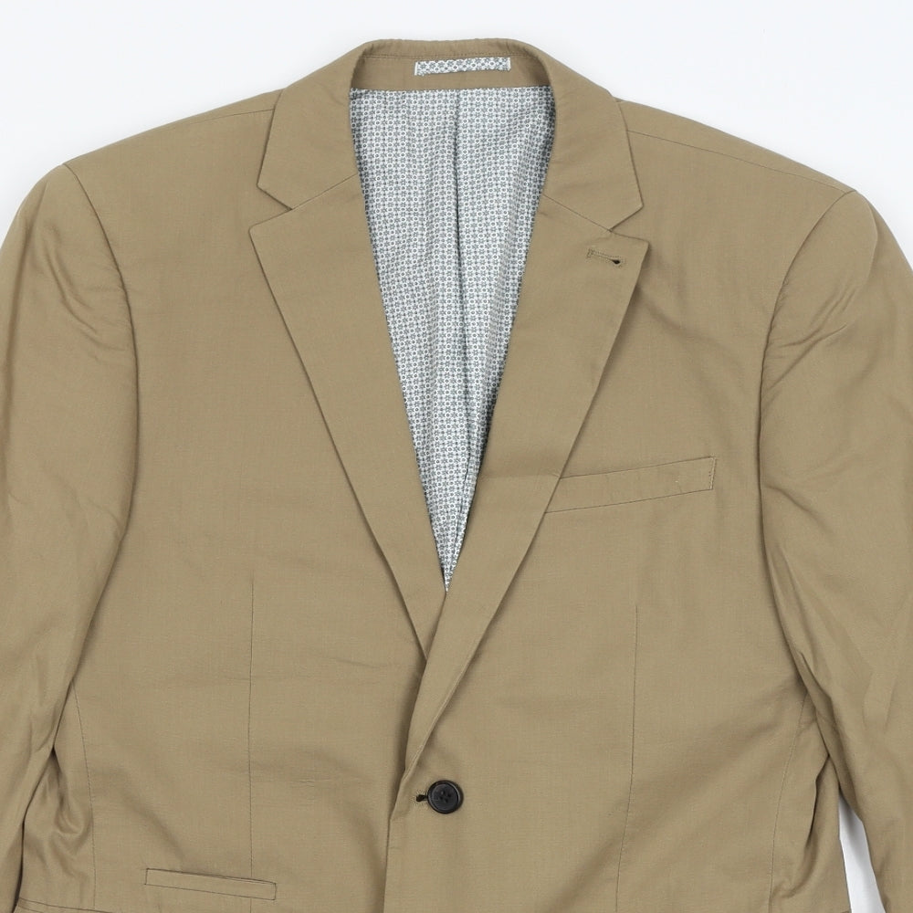 NEXT Mens Beige Cotton Jacket Blazer Size 40