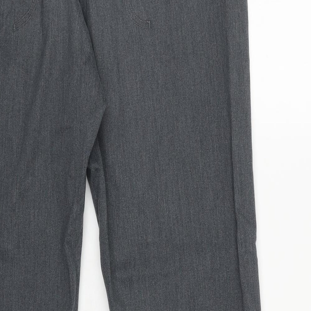 Debenhams Mens Grey Cotton Straight Jeans Size 34 in L30 in Regular Zip