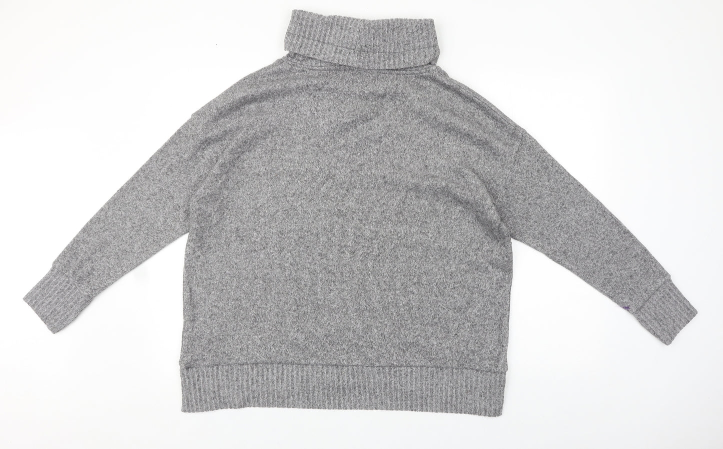 F&F Womens Grey Roll Neck Acrylic Pullover Jumper Size 14