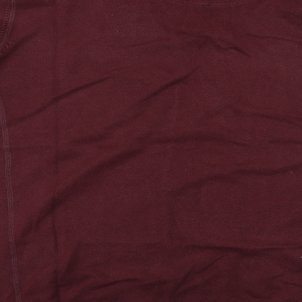 Easy Mens Red Collared Cotton Pullover Jumper Size 2XL