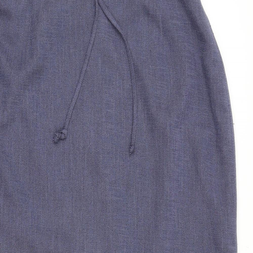 Frank Eden Womens Blue Polyester Straight & Pencil Skirt Size 18 Zip