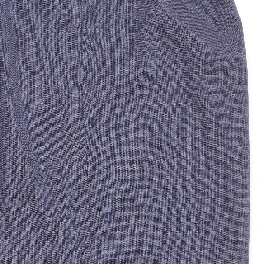 Frank Eden Womens Blue Polyester Straight & Pencil Skirt Size 18 Zip