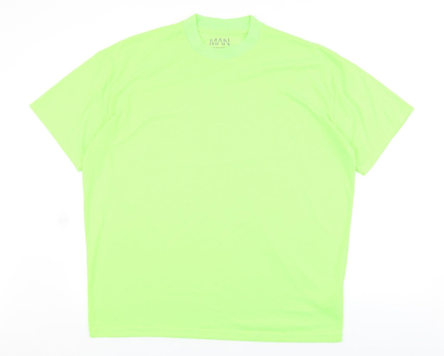 Boohoo Mens Gold Cotton T-Shirt Size M Round Neck