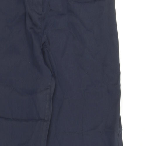 Miss Selfridge Womens Blue Polyester Trousers Size 14 L30 in Regular Tie