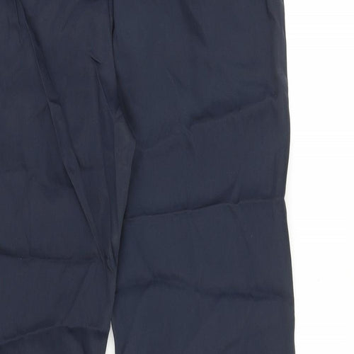 Miss Selfridge Womens Blue Polyester Trousers Size 14 L30 in Regular Tie