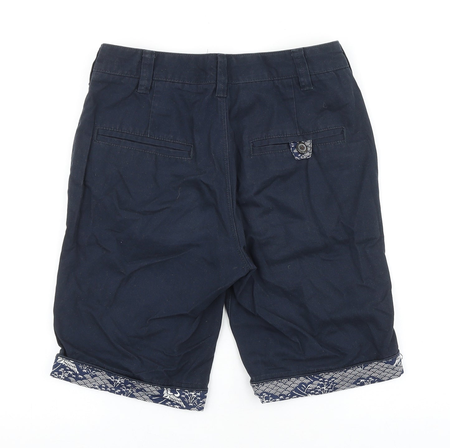 Cedar Wood State Mens Blue Cotton Chino Shorts Size 28 in L10 in Regular Zip