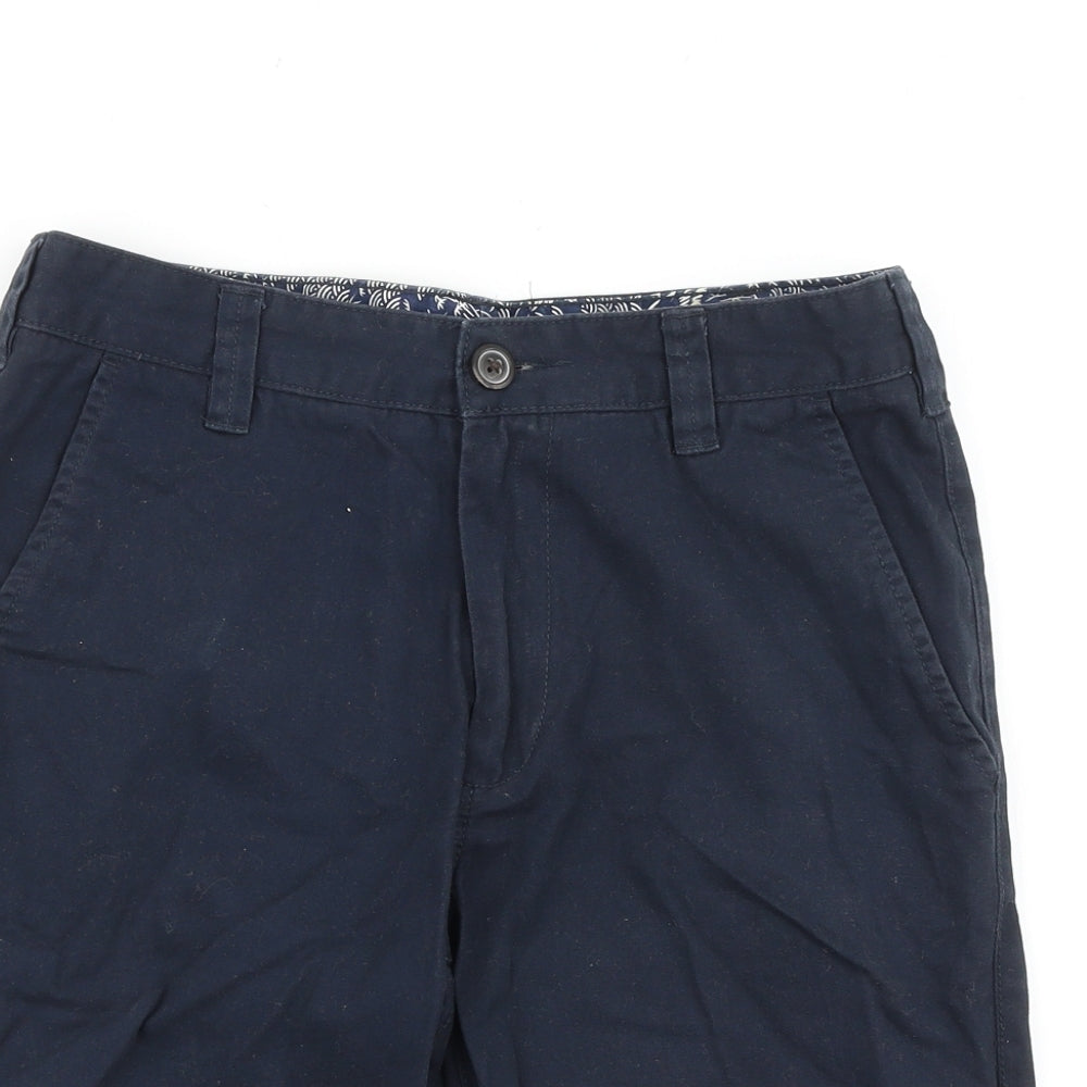 Cedar Wood State Mens Blue Cotton Chino Shorts Size 28 in L10 in Regular Zip