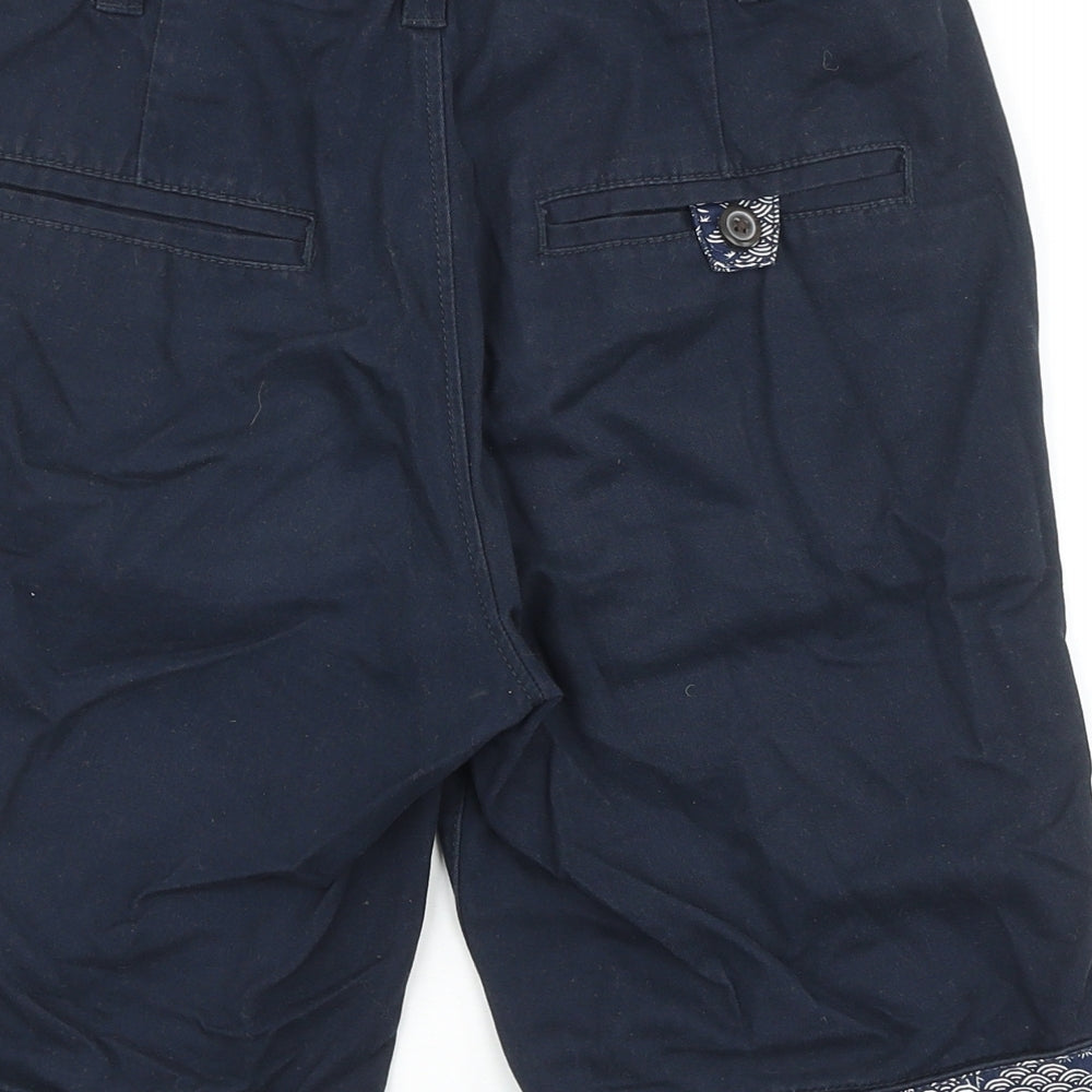 Cedar Wood State Mens Blue Cotton Chino Shorts Size 28 in L10 in Regular Zip