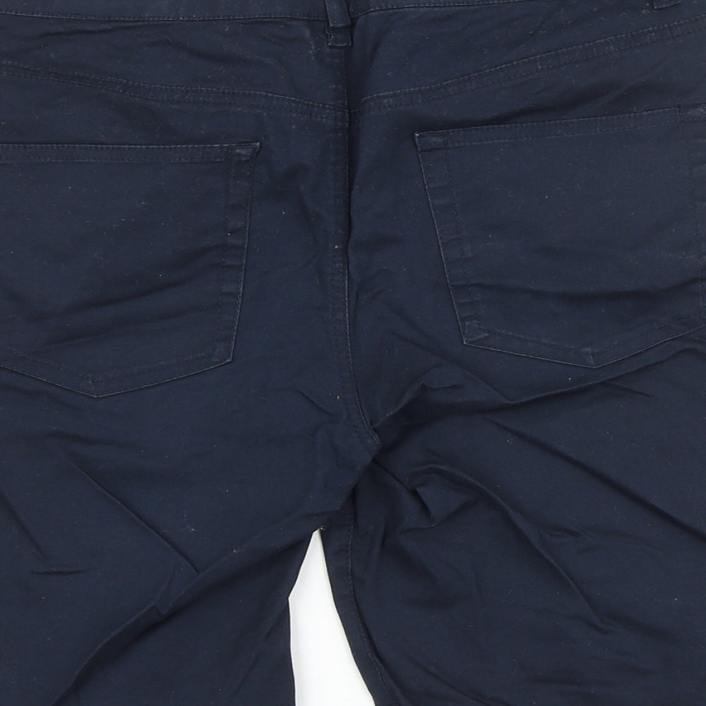 ASOS Mens Blue Cotton Bermuda Shorts Size 30 in L9 in Regular Zip
