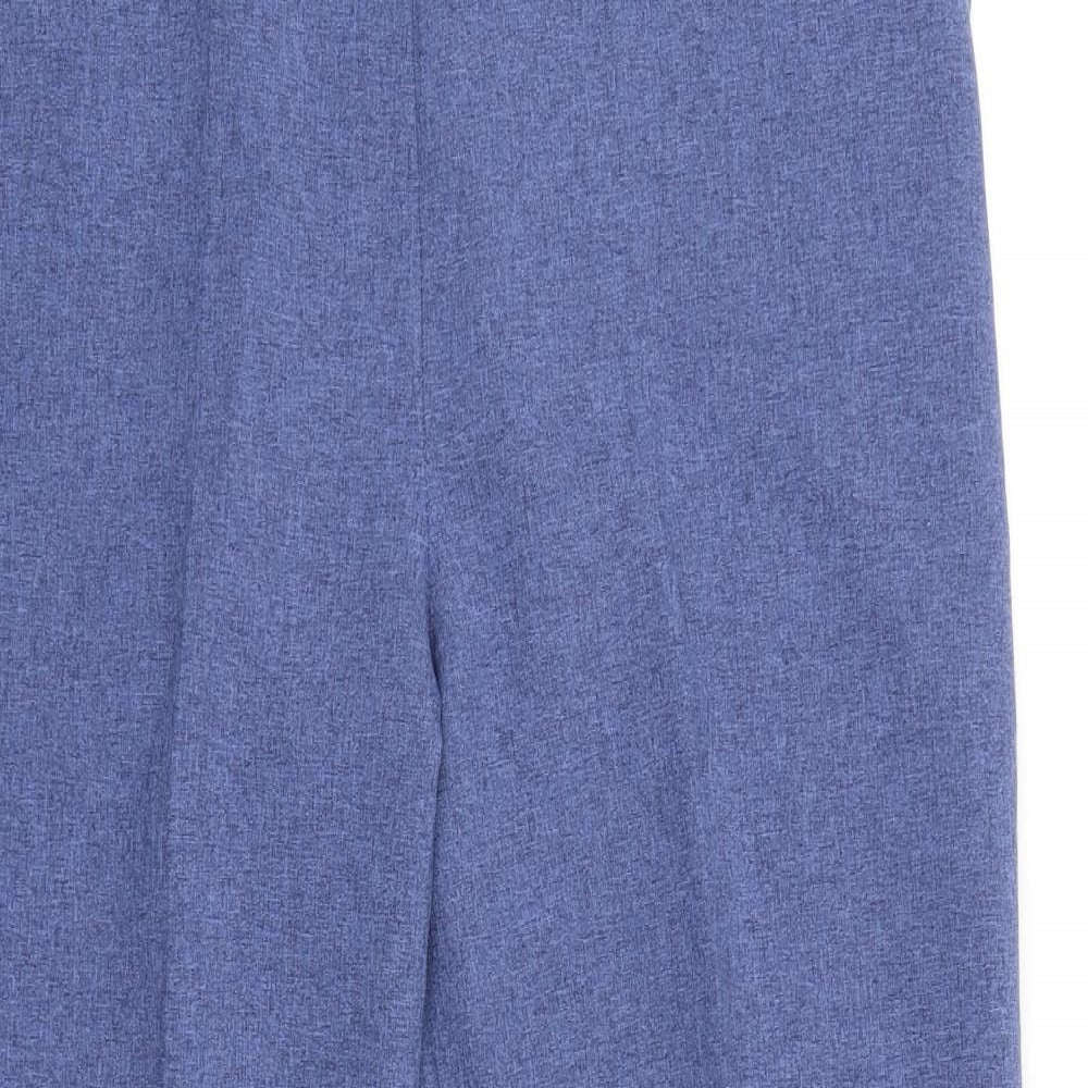 Emma Collection Womens Blue Polyester Trousers Size 14 L25 in Regular