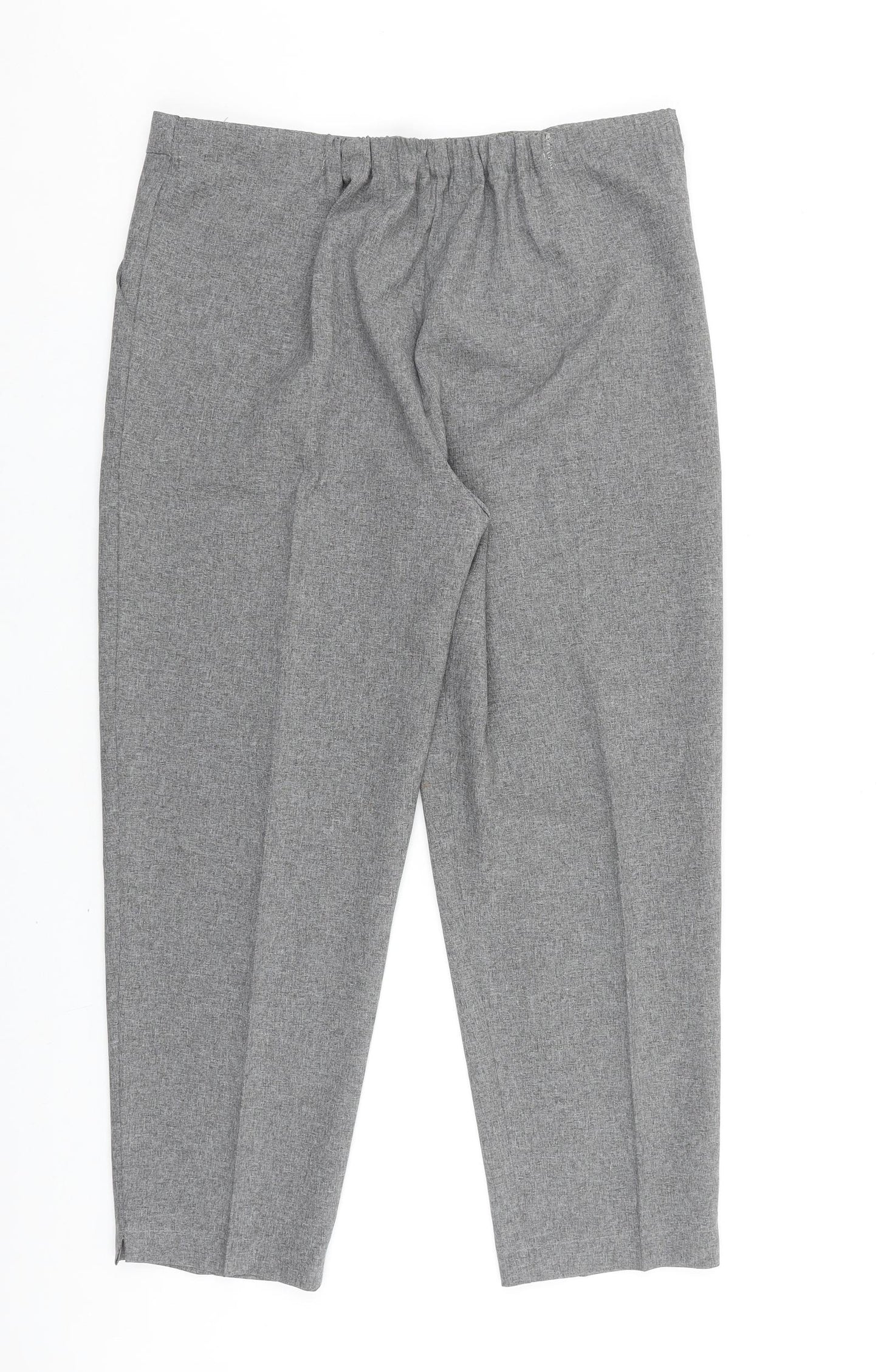 Emma Collection Womens Grey Polyester Dress Pants Trousers Size 14 L27 in Regular