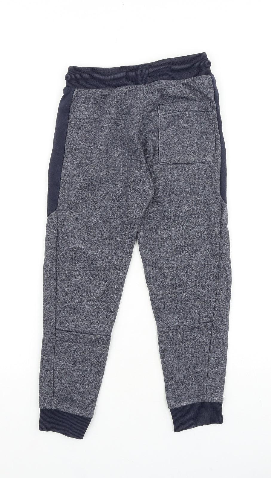 F&F Boys Blue Cotton Sweatpants Trousers Size 7-8 Years Regular Tie