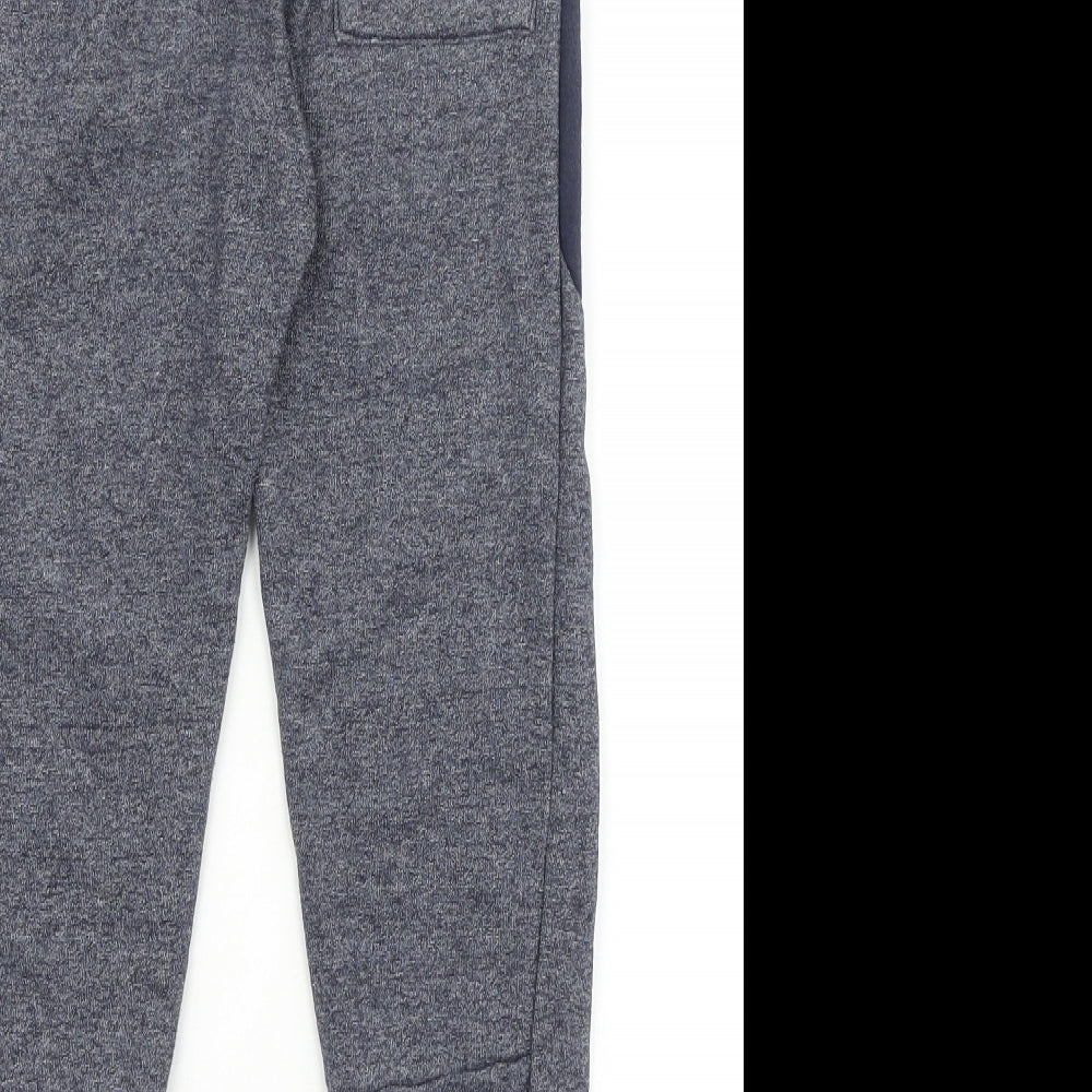 F&F Boys Blue Cotton Sweatpants Trousers Size 7-8 Years Regular Tie
