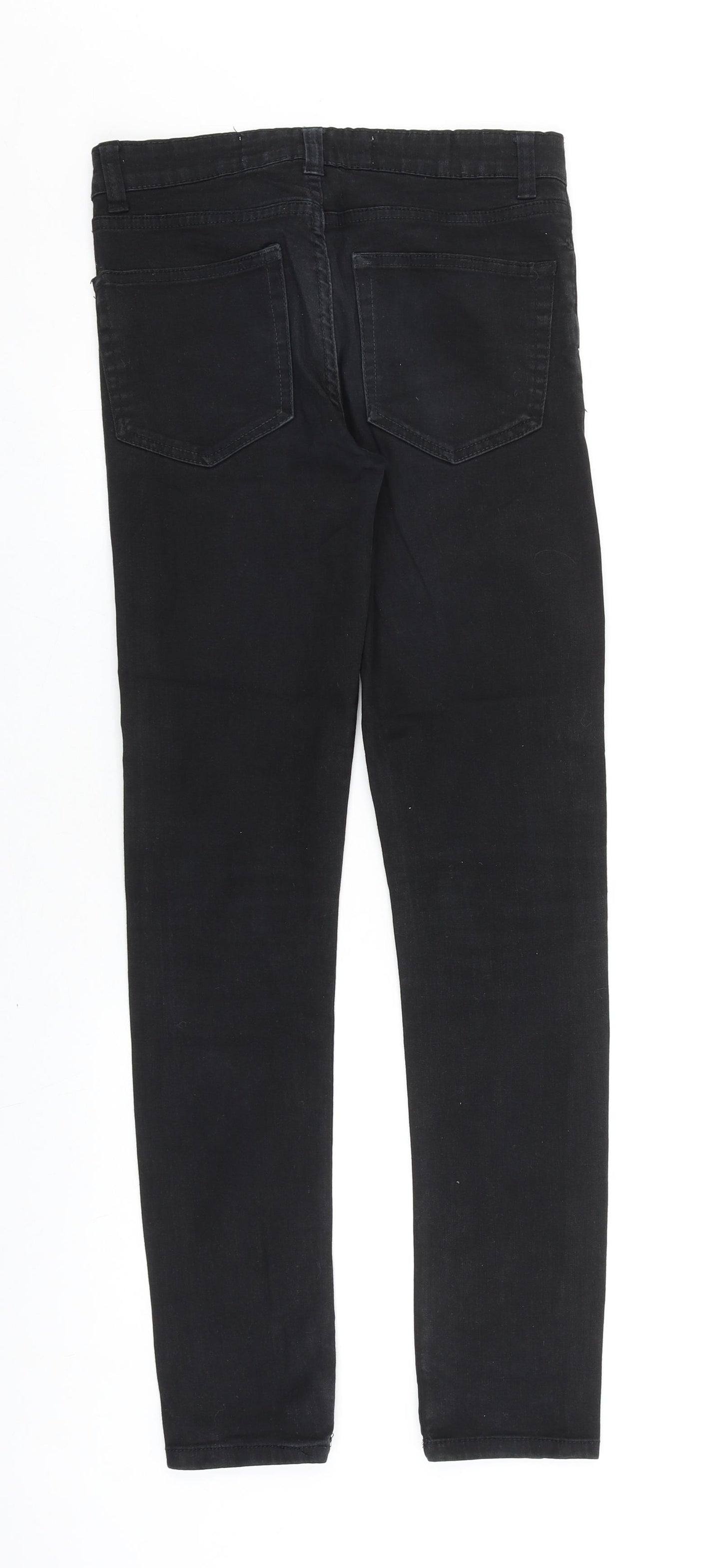 New Look Mens Black Cotton Skinny Jeans Size 30 in L32 in Slim Zip