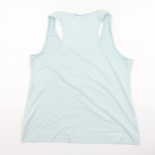 LA Gear Womens Blue 100% Cotton Basic Tank Size 16 Scoop Neck Pullover - LA California