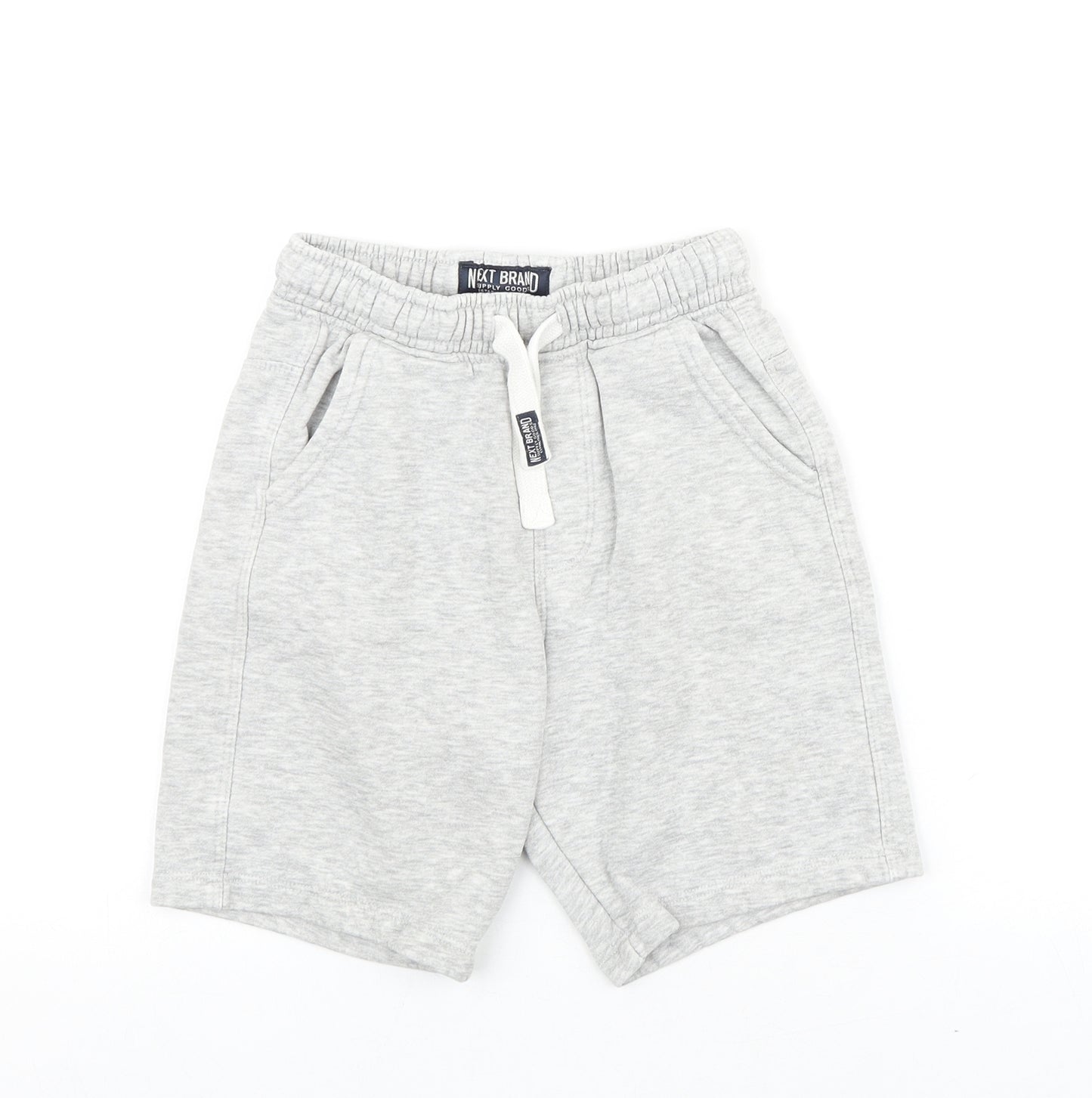 NEXT Boys Green 100% Cotton Sweat Shorts Size 8 Years Regular Tie