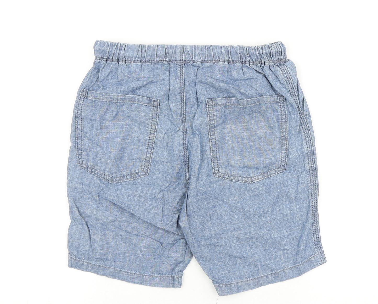 NEXT Boys Blue Cotton Bermuda Shorts Size 9 Years Regular Tie