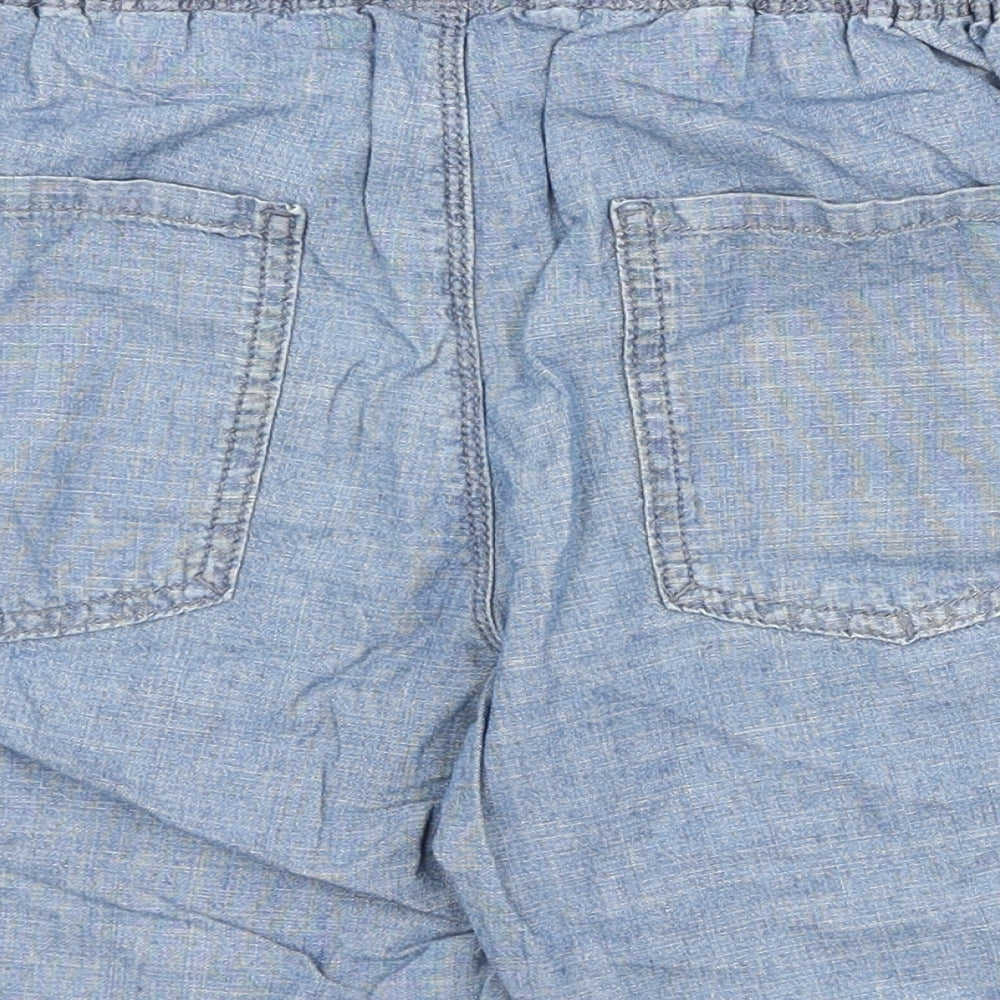 NEXT Boys Blue Cotton Bermuda Shorts Size 9 Years Regular Tie