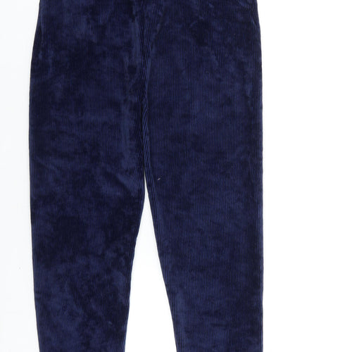 Preworn Womens Blue Polyester Jogger Trousers Size 27 in L26 in Regular - Ribbed