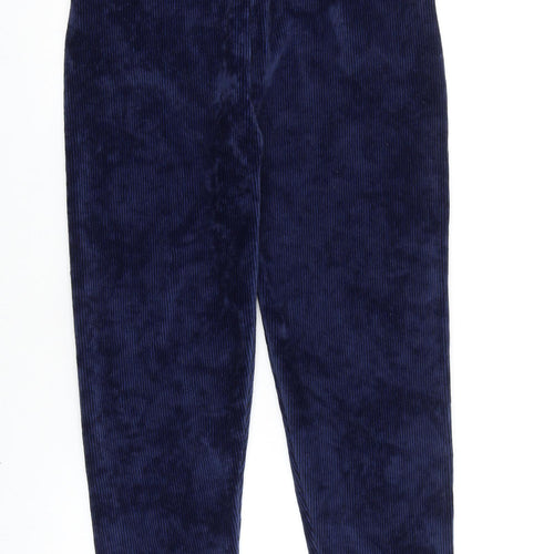 Preworn Womens Blue Polyester Jogger Trousers Size 27 in L26 in Regular - Ribbed