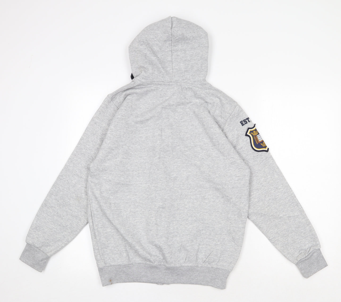 Oxford University Mens Grey Cotton Full Zip Hoodie Size S