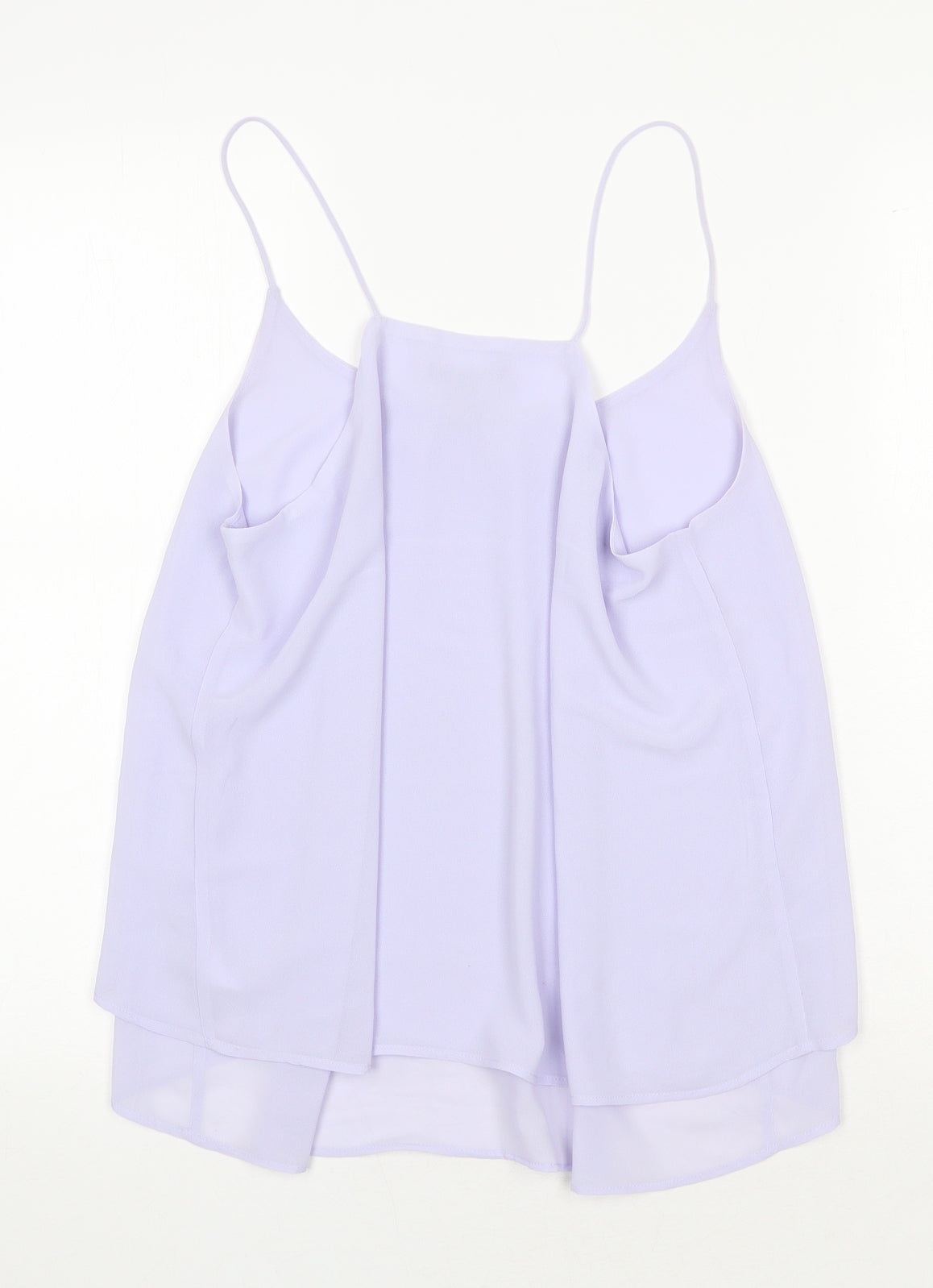 H&M Womens Purple Polyester Basic Tank Size 8 Round Neck
