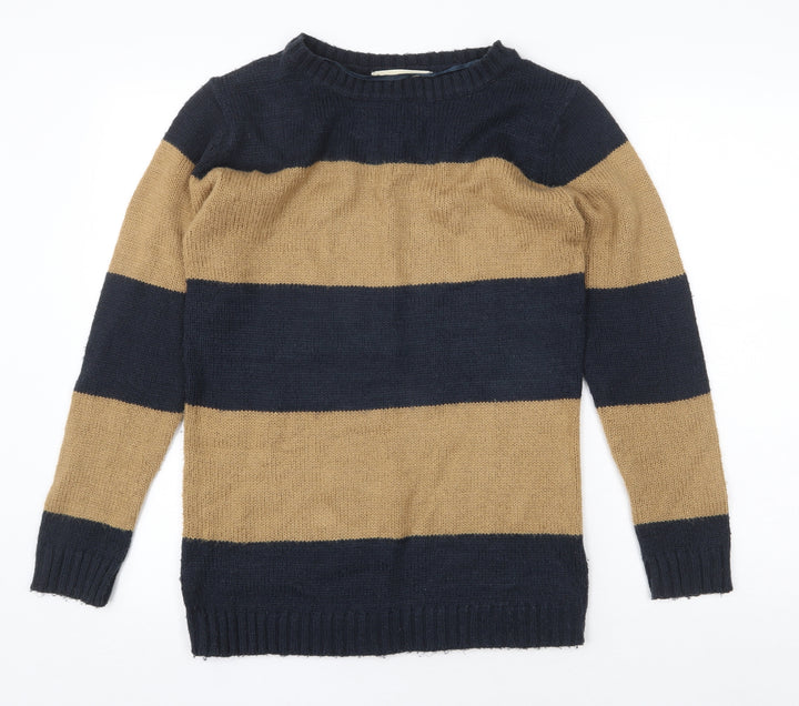 Atmosphere Womens Multicoloured Round Neck Striped Acrylic Pullover Jumper Size 10