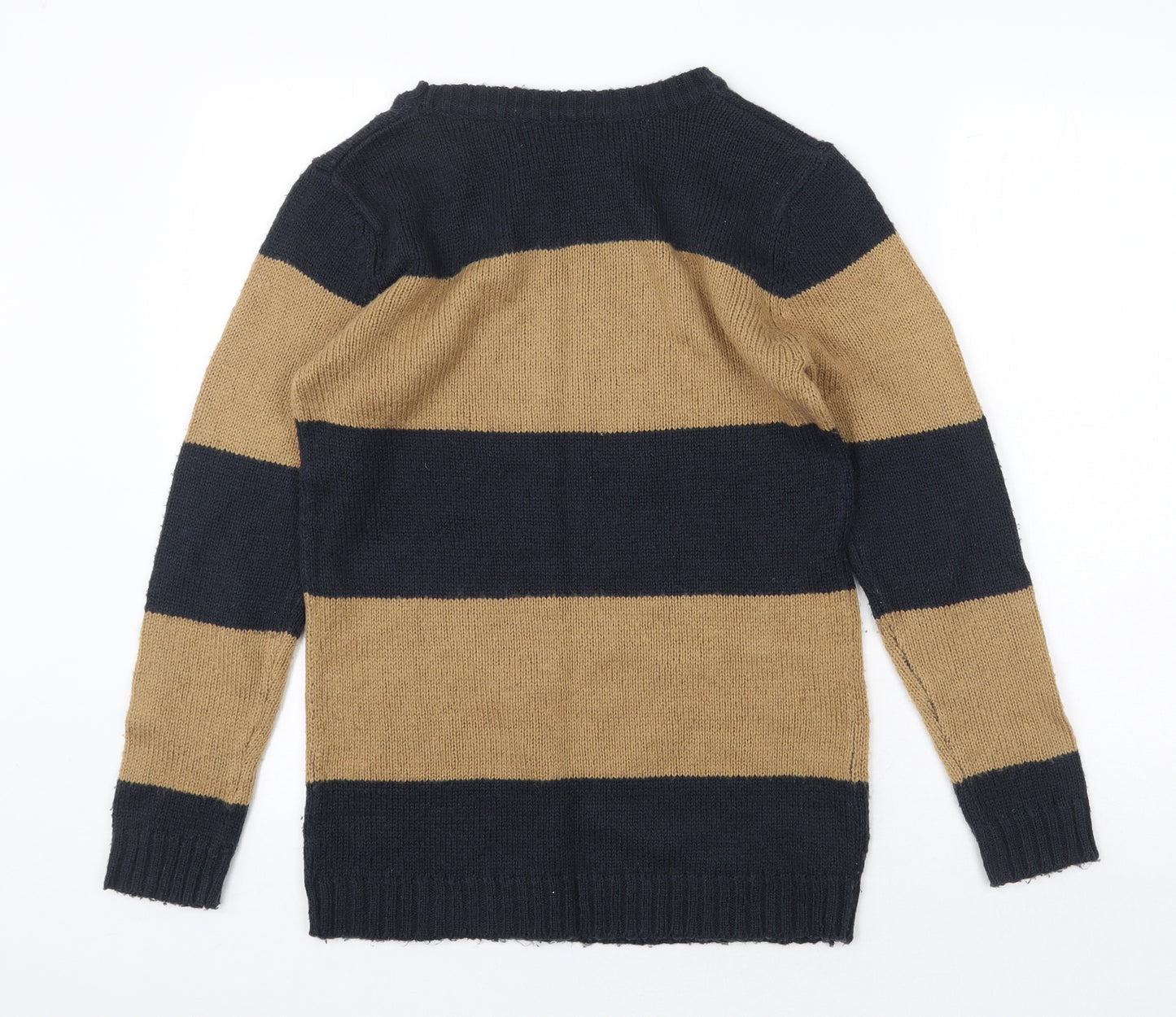 Atmosphere Womens Multicoloured Round Neck Striped Acrylic Pullover Jumper Size 10