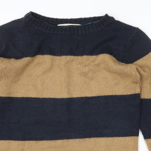 Atmosphere Womens Multicoloured Round Neck Striped Acrylic Pullover Jumper Size 10