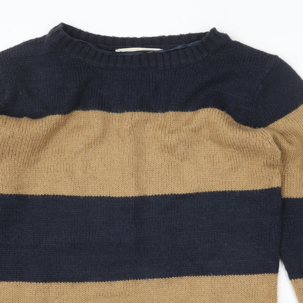Atmosphere Womens Multicoloured Round Neck Striped Acrylic Pullover Jumper Size 10