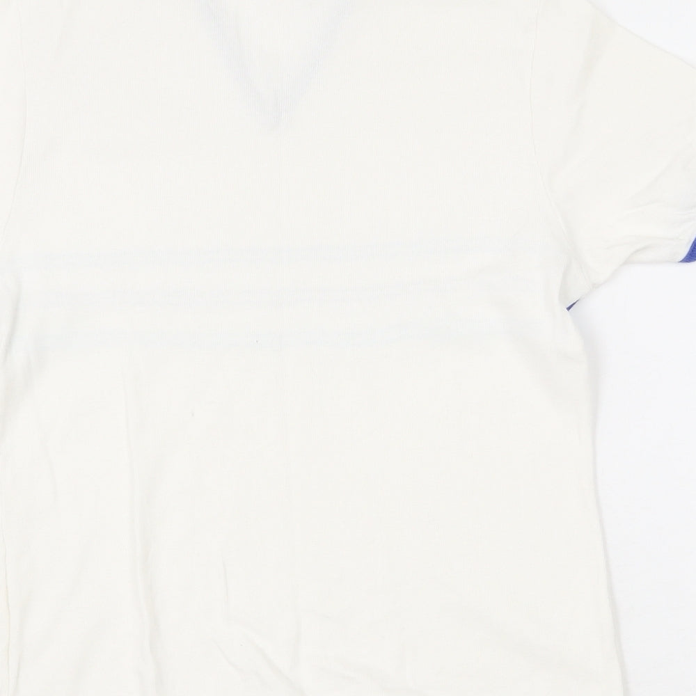 Debenhams Womens White 100% Cotton Basic T-Shirt Size 16 V-Neck