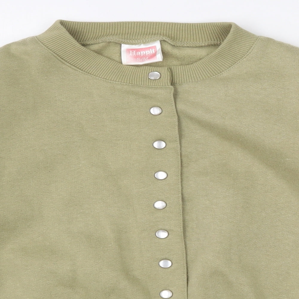 Happit Womens Green Jacket Size S Snap