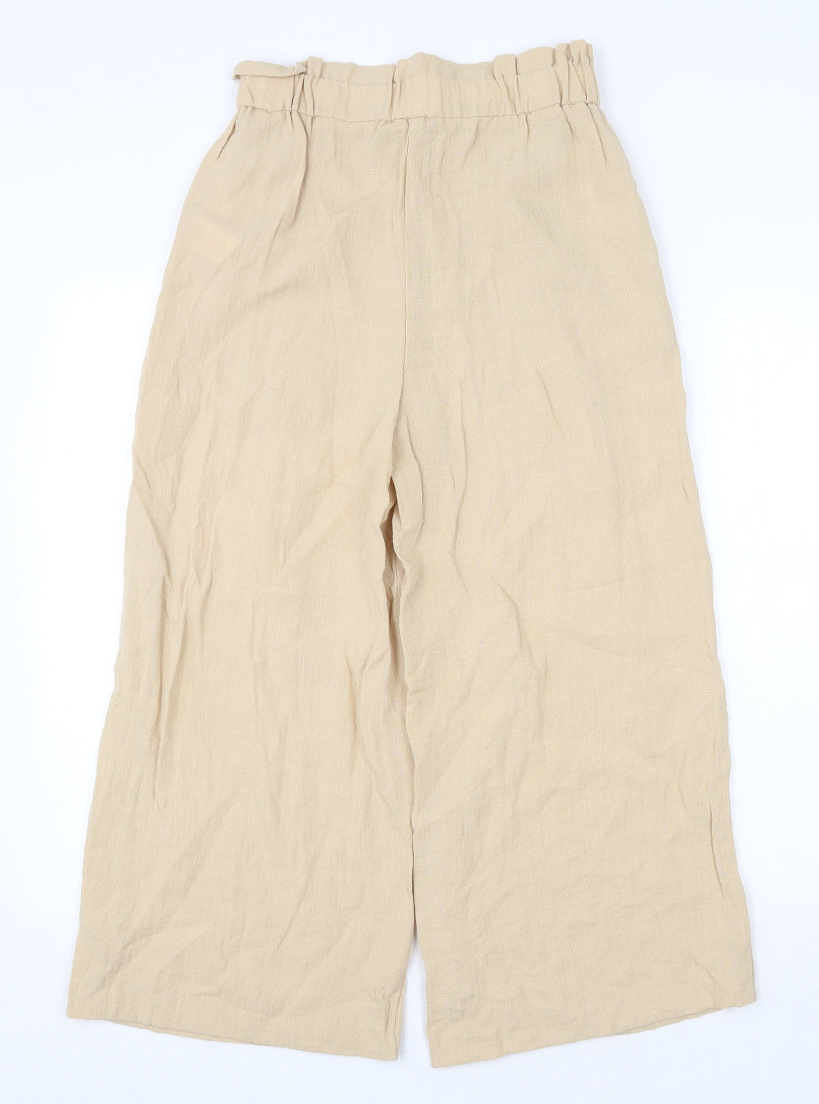 Primark Womens Beige Viscose Trousers Size 10 Regular