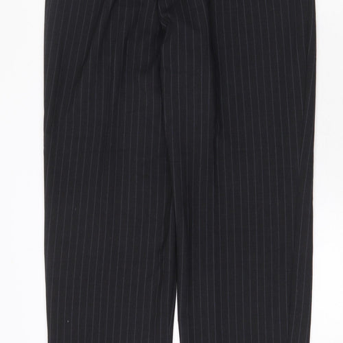 Marks and Spencer Mens Grey Striped Viscose Dress Pants Trousers Size 32 in Regular Zip