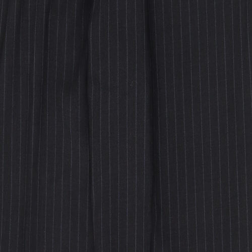 Marks and Spencer Mens Grey Striped Viscose Dress Pants Trousers Size 32 in Regular Zip