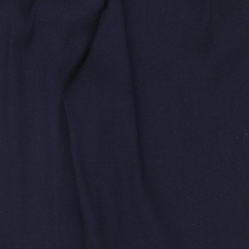 Marks and Spencer Womens Blue Polyester Trousers Size 14 Regular Zip