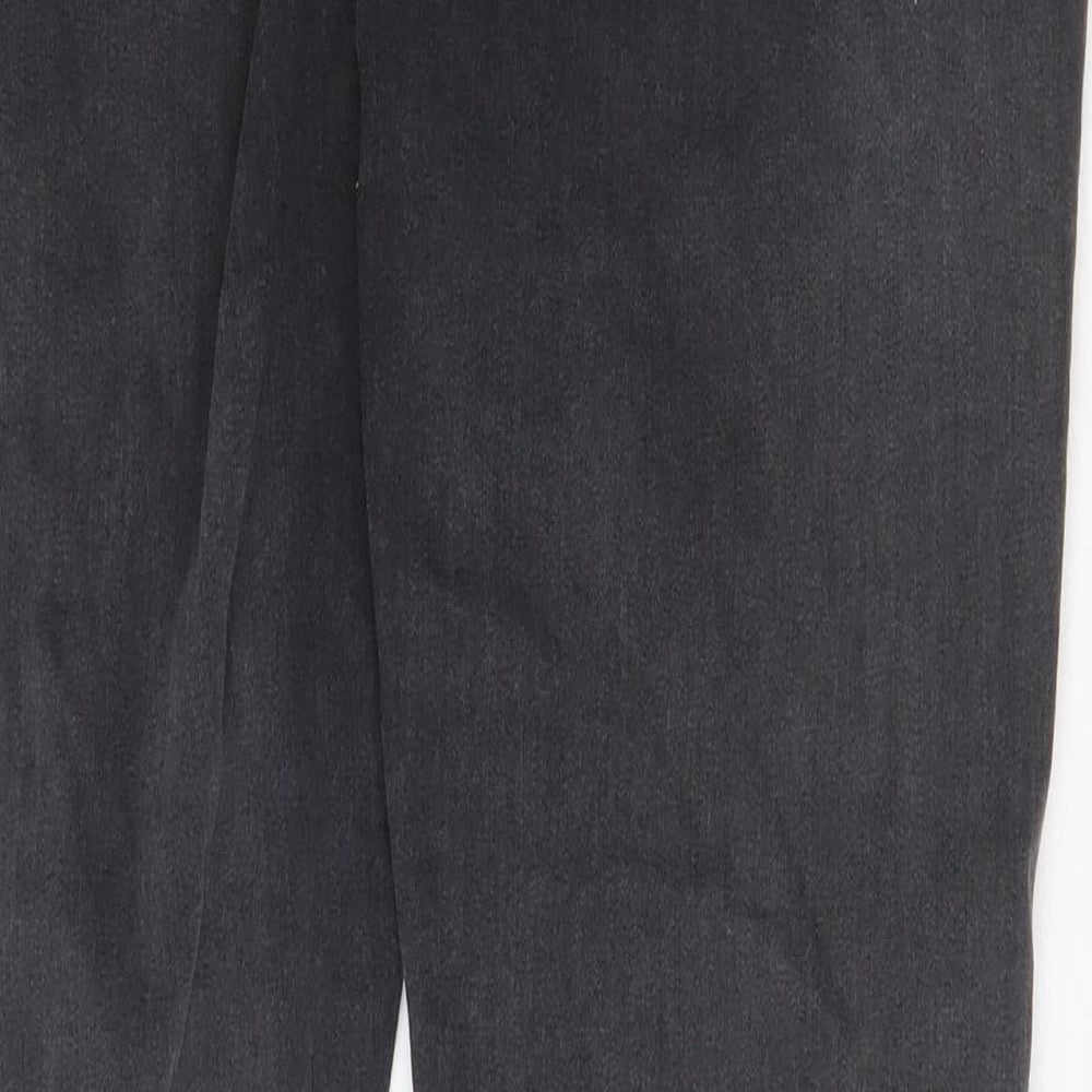 PRETTYLITTLETHING Womens Grey Cotton Skinny Jeans Size 16 Regular Zip