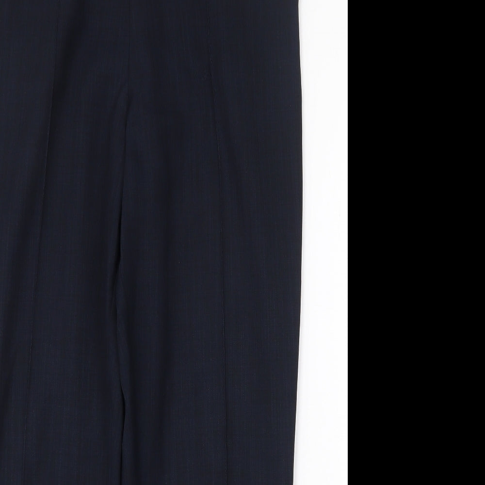 Marks and Spencer Womens Blue Polyester Trousers Size 14 Regular