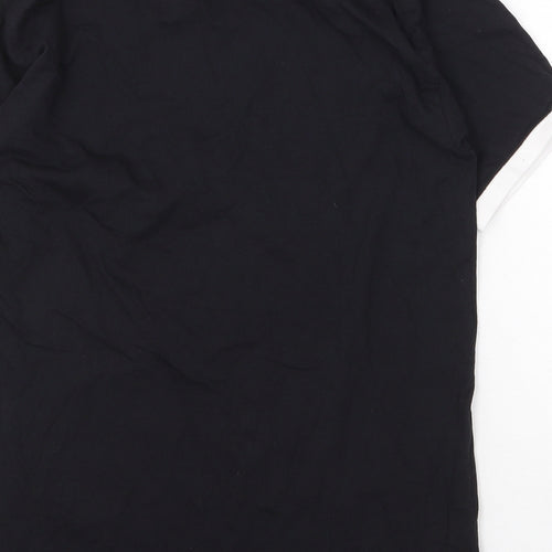 Fruit of the Loom Womens Black 100% Cotton Basic T-Shirt Size M Round Neck