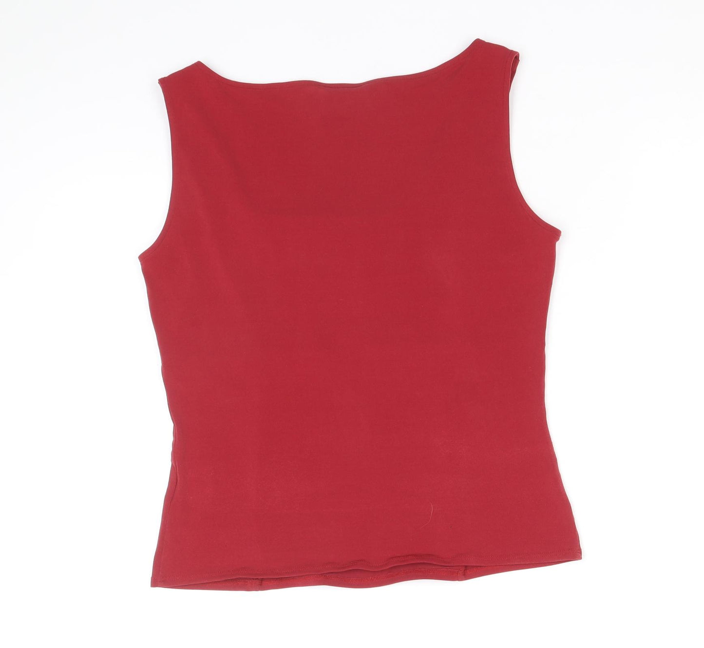 Principles Womens Red Polyester Basic Tank Size 12 Cowl Neck